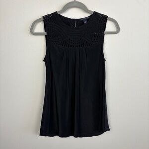 Banana Republic Silk Sleeveless Blouse Black - Size Medium